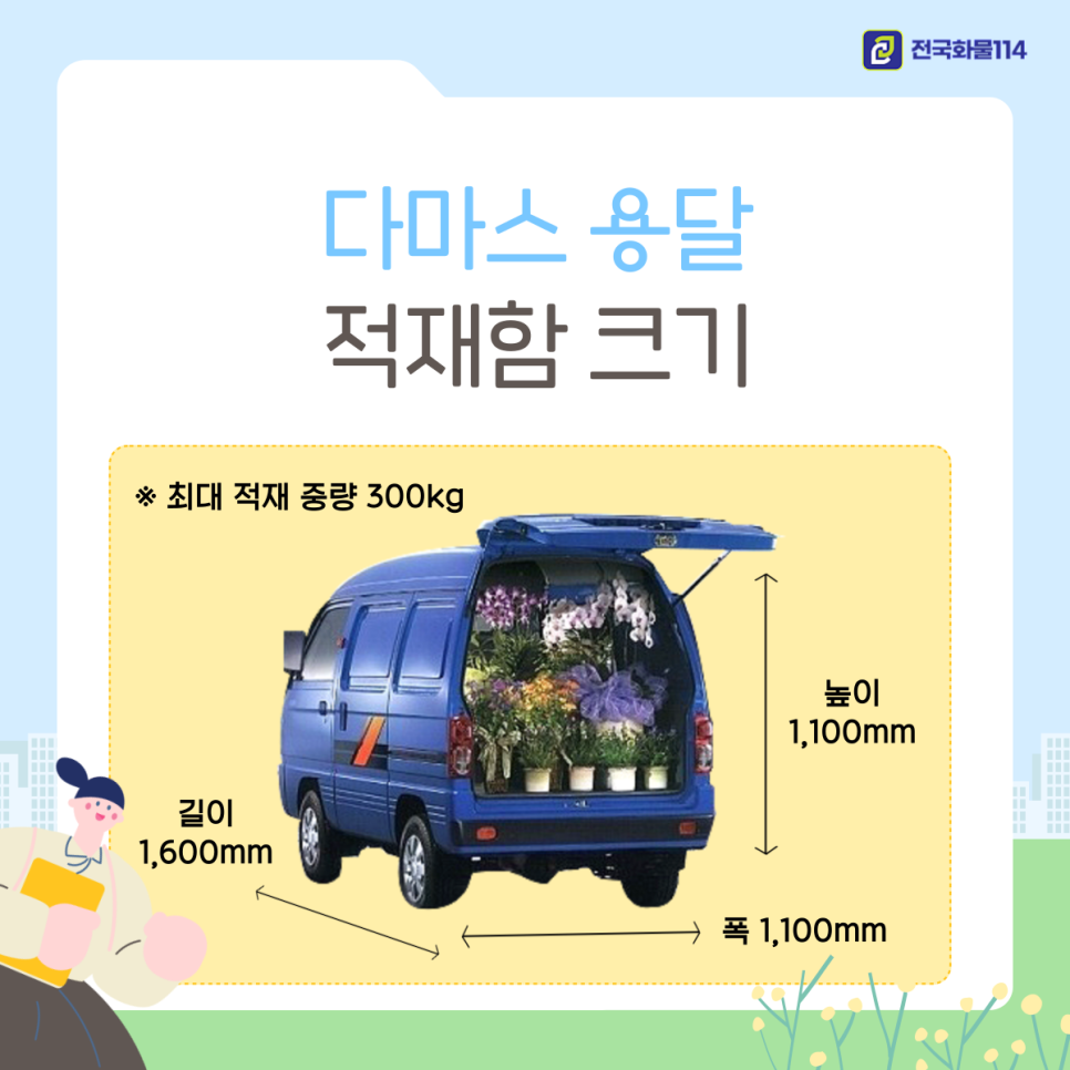 다마스용달 적재함 사이즈